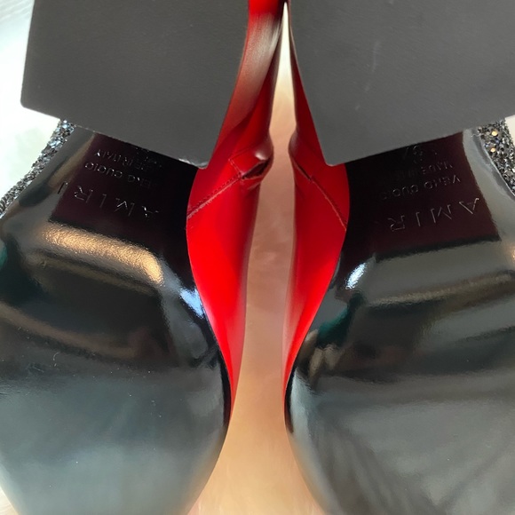 [amiri] red and black glitter booties - Picture 3 of 8